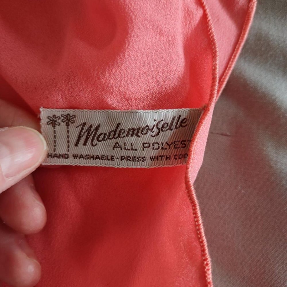 Vintage Mademoiselle Pop-Pearl Pink/Salmon Dickie… - image 5